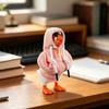 1 Набор Худи Гусь для Стола Уличный Стиль Наряд Гуся Плюшевое Худи с Солнцезащитными Очками и Ожерельем для 7-дюймовой Статуэтки Гуся Настольный Декор