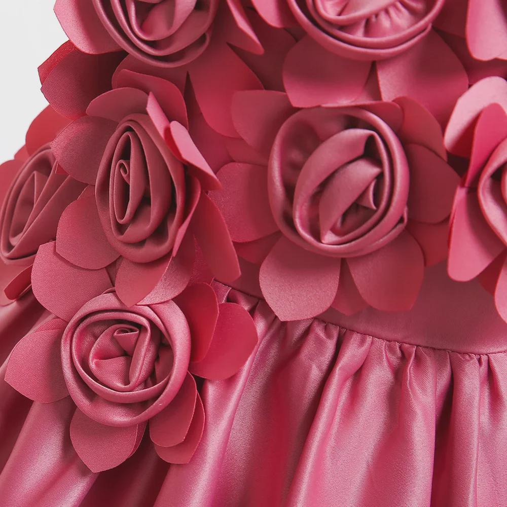 Платье принцессы из атласной сетки для девочек 2025 года - Детская одежда Юбка