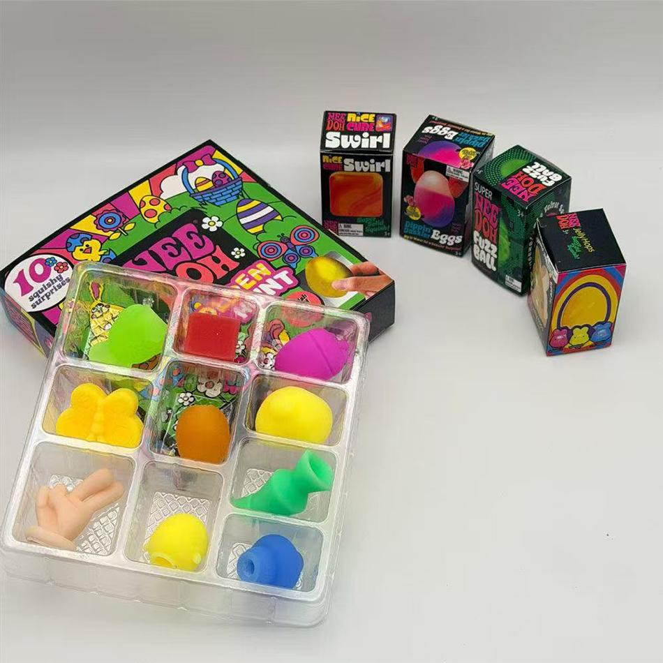 Игрушка-сокровище Nee-Doh Hot Golden Egg с мягкой сюрпризом, снимающая стресс, сжимаемая, детская игрушка для Пасхальной вечеринки, для детей, взрослых, подарок на день рождения ребенка