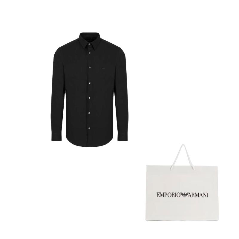 Emporio Armani Рубашка на пуговицах с вышитым логотипом 8N1C09-1NI9Z-0999