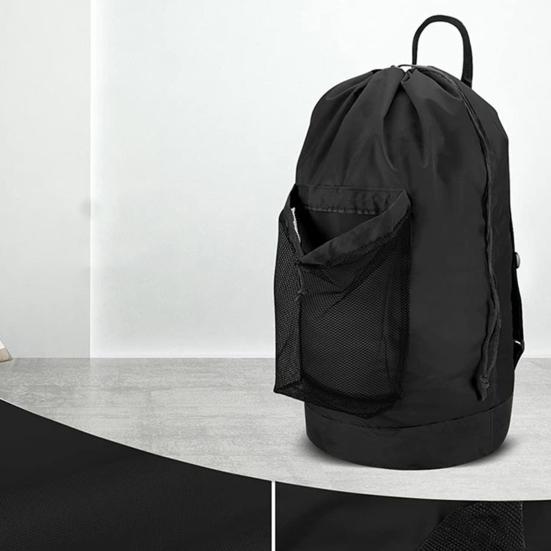 1 Set Storage Backpack with Handle Drawstring Closure Adjustable Strap Mesh Pocket