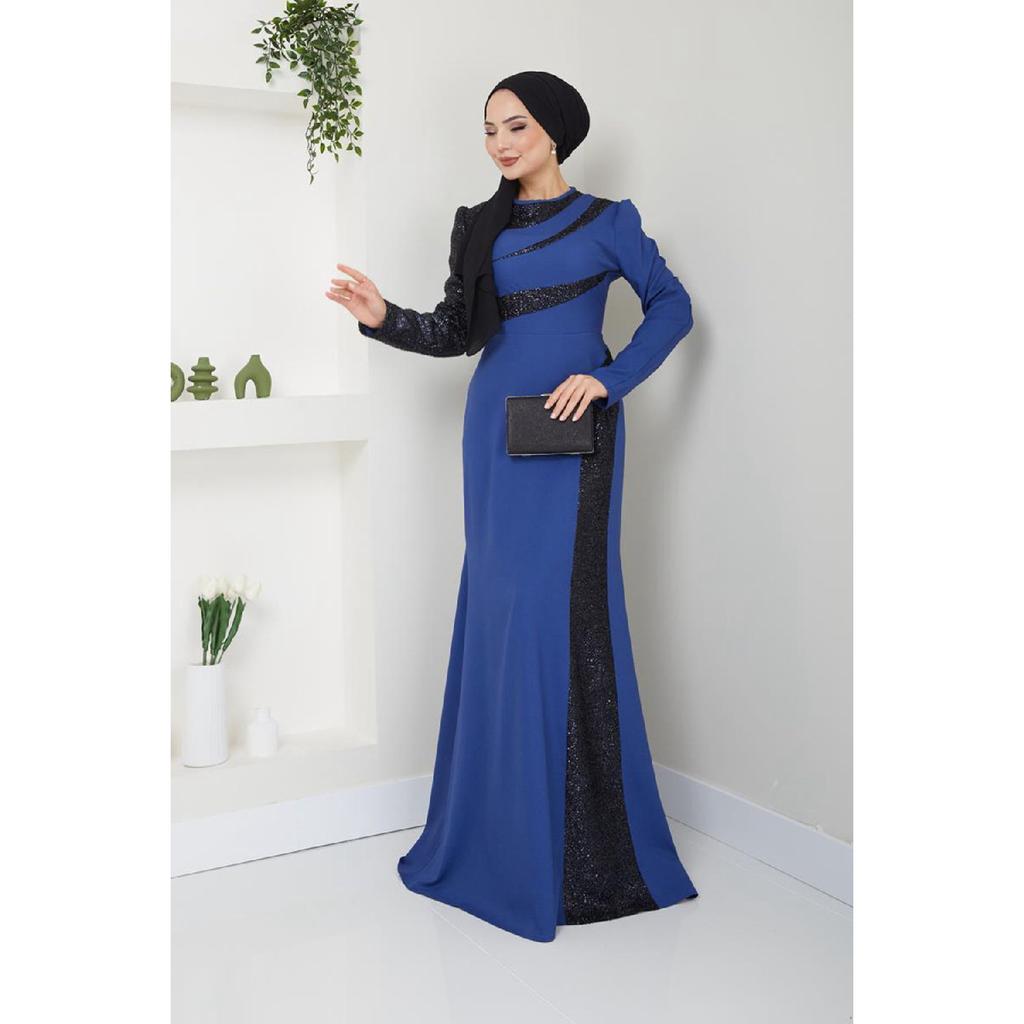 Женская одежда Вечернее платье Модное платье-рыбка с пайетками 2710 Черный