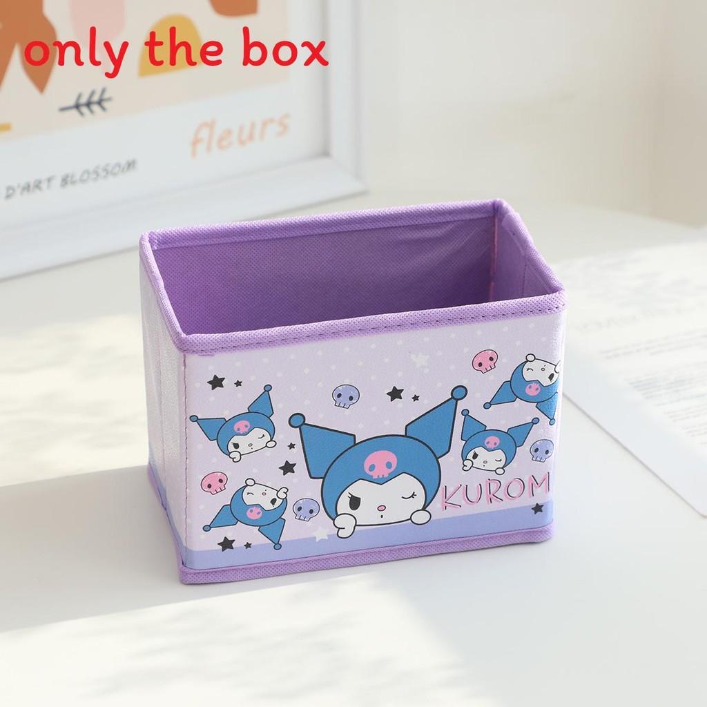Hello Kitty Kuromi Cinnamoroll My Melody Узор Складной Настольный Органайзер для Хранения Косметики и Офисных Принадлежностей