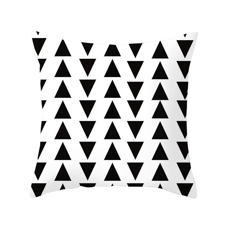 Черно-белый геометрический узор наволочка полиэстер диванная обивка наволочка домашний декор