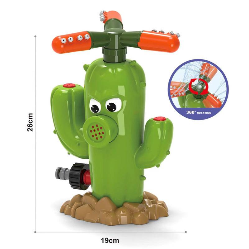 Cactus Sprinkler Outdoor Water Spray Toy Backyard Garden Water Toys Summer Yard Cartoon Splash Sprinkler Baby Bath Toy for Kids