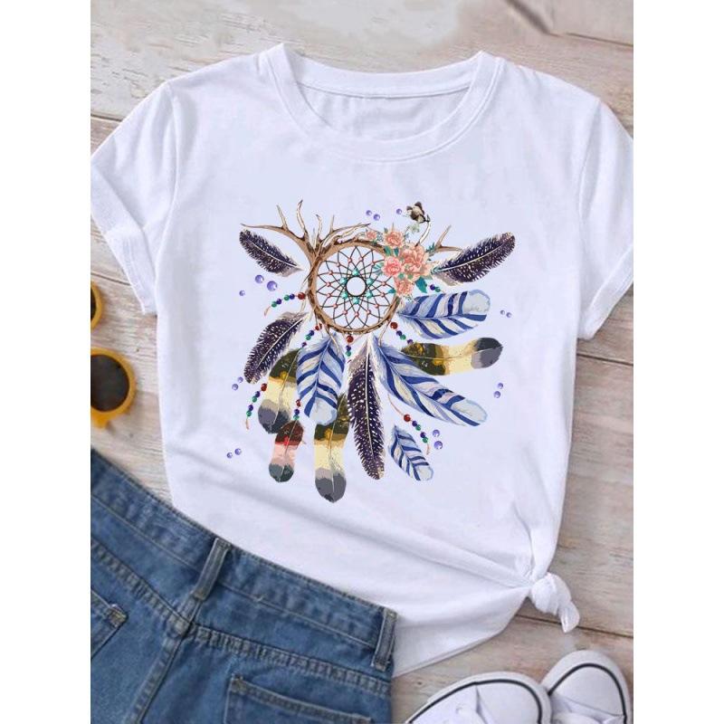 Летняя женская печатная рубашка Reading Time белого цвета больших размеров, женская футболка с короткими рукавами из чистого хлопка, женская