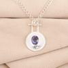 Iolite Gemstone 925 Sterling Silver Jewelry Handmade Pendant 1.4" For Wedding PP-57-6