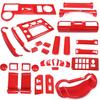 Для Toyota FJ Cruiser 2007- Модификация интерьера ABS Красный Защитная накладка на центральную консоль автомобиля Декоративная накладка Аксессуары