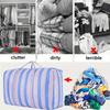 1 шт. Прочная сумка для хранения, большая, для наведения порядка в спальне, легкая, в повторяющуюся полоску, экологичная
