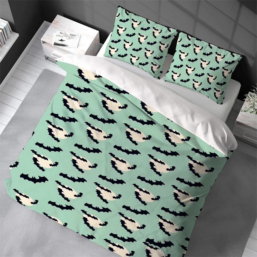 Halloween Flying Vampire Duvet Cover Set 3D Print Bedding Set Single Double Queen King Size Soft Microfiber Student Decor Gift
