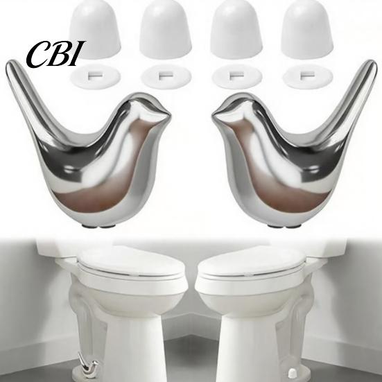 Decorative Ceramic Toilet Accessory 2PCS Bird Screw Covers, Bolt Caps, Modern Anti Slip Cover Style Universal Fit Caps for Home Bathroom Renovation