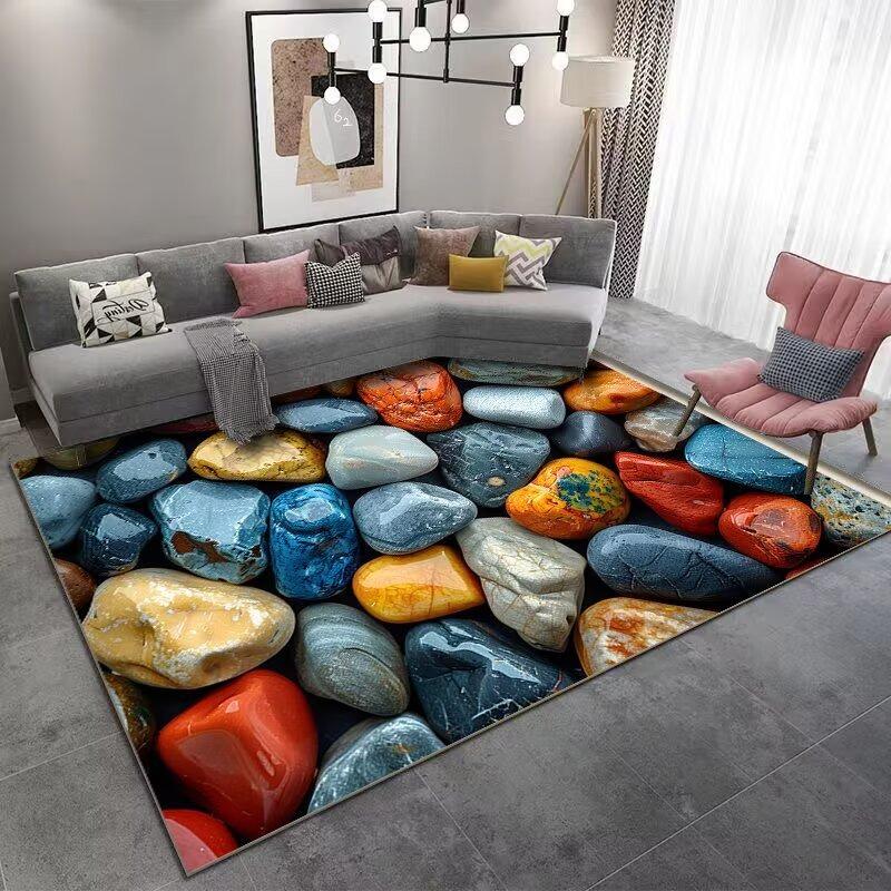 Ковер в стиле европейской мостовой, цветной, для гостиной, под диван, для спальни, прикроватный, для кабинета, для кухни, коврик у входной двери, нескользящий, современный декор