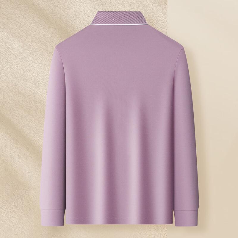 Мужская дышащая сетчатая пике-поло MONTAGUT с длинным рукавом и жаккардовым воротником, осенняя