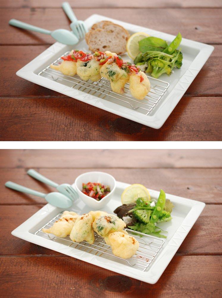 Квадратное блюдо Kuriyama, Раздельное, Белое, NULL, K-1291, 23,5 x 25 x 2 см