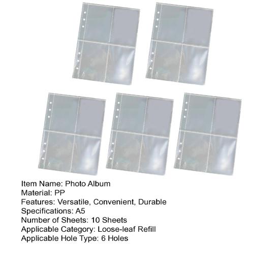 5 шт. фотоальбом пылезащитный прозрачный рукав для карточек листы-переплеты водонепроницаемая защитная пленка для фотографий для карточек