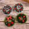 Christmas Mini Wreath Xmas Party Garland Gifts Decor Wall Door Hanging Ornament Window Props Layout Festival Decoration