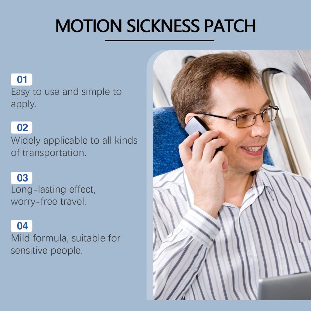 40 Pieces Of Motion Sickness Patches, Dizziness Patches And Seasickness Patches, No Side Effects, Suitable For Traveling By Car, Ship, Airplane, Etc.