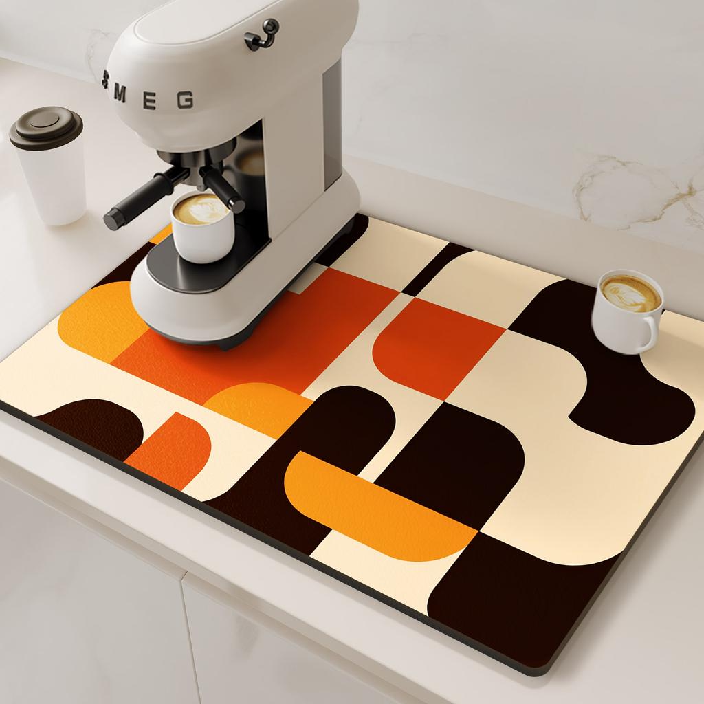 Коврик для кофемашины, дренажный коврик для кухни, нескользящие коврики для сушки посуды, быстросохнущий коврик для стола, подставка под столовые приборы, посуда