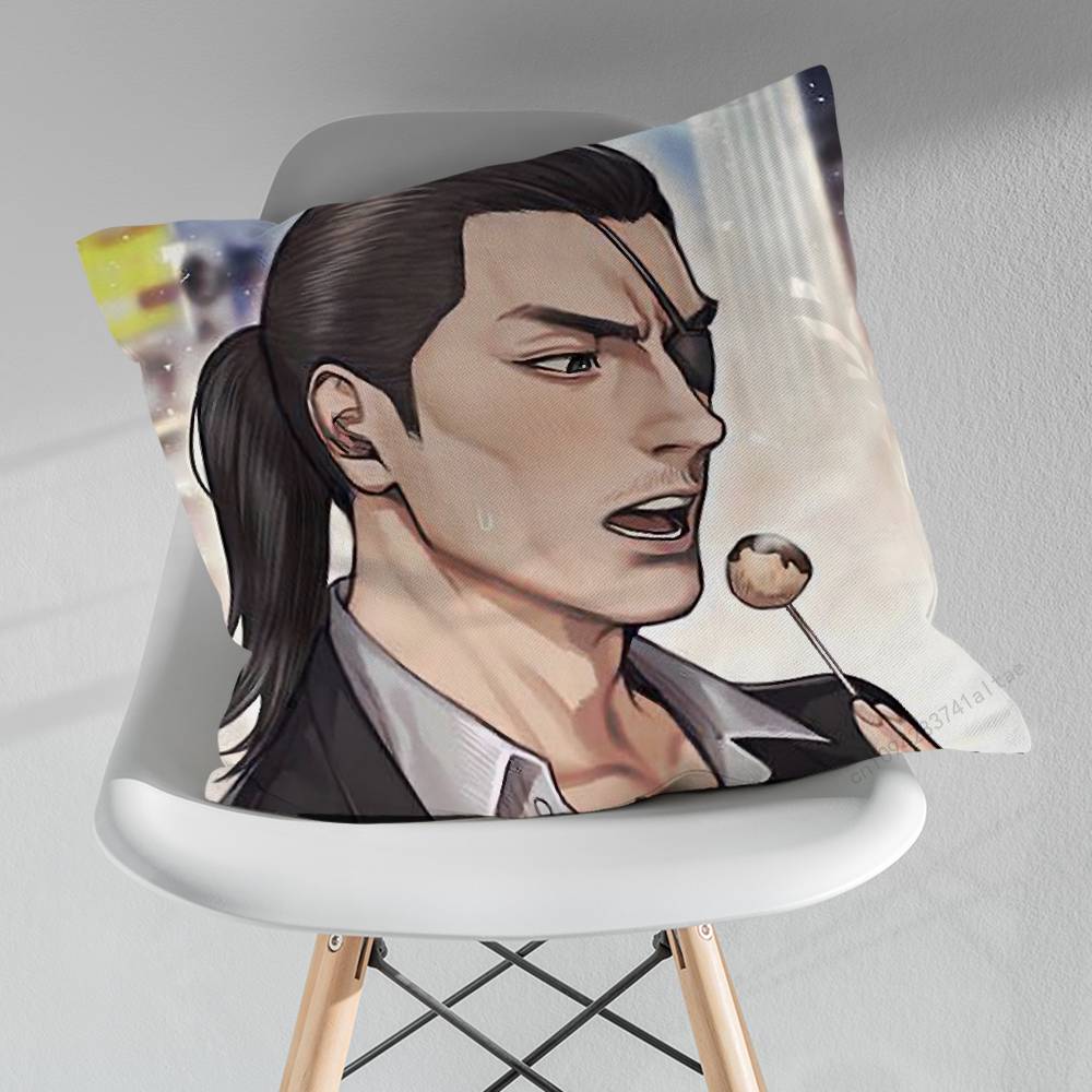 Cute Ferocious GGoro MMajima Throw Pillow Case Living Room Sofa Cushion Cover For Home Bedroom Decoration Protector