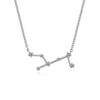 Jiamiaoi 12 Constellation Necklace 925 Sterling Silver Constellation Pendant Necklace Delicate Rhinestone Constellation Sign Elegant Cubic Zirconia