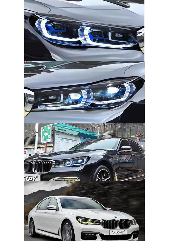 Блок-фара для BMW 7 серии G11/G12 (2016-2018) с новыми светодиодными дневными ходовыми огнями, модификация бампера не требуется