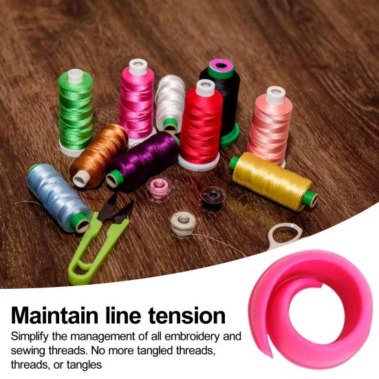 10/100 шт. эластичный скрученный держатель для ниток, многоразовый, с большой прочностью, сохраняет катушку с нитью в чистоте и организованности, швейная и вышивальная машина