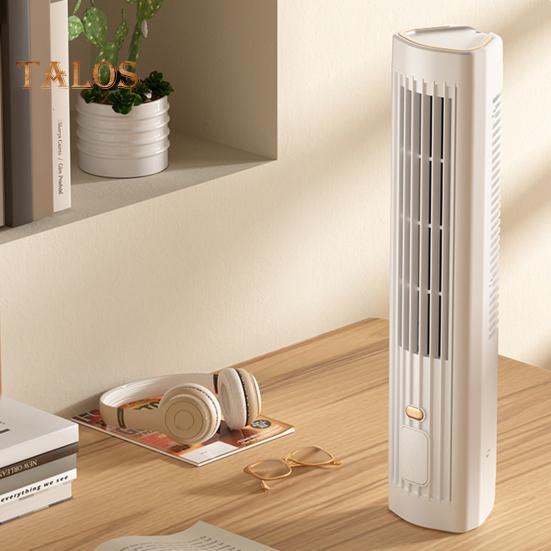 Portable Tower Bladeless Fan Air Conditioner with 3 Speeds Strong Airflow Quiet Operation Vertical Horizontal Desk Fan