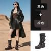 New High Boots 2025 Autumn Boots Women's Western Cowboy Boots British Style Stacking Boots Versatile Knight Boots Women
