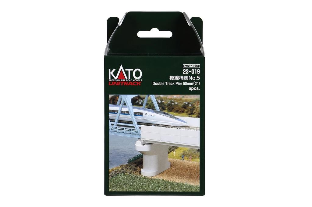 KATO N Gauge Double Track Pier Set of Model Railroad Supplies No. 5, 6, 23-019,