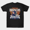 Мужская черная футболка с принтом Denver-Broncos Печать на трансферной бумаге без вырезания Хлопковая футболка