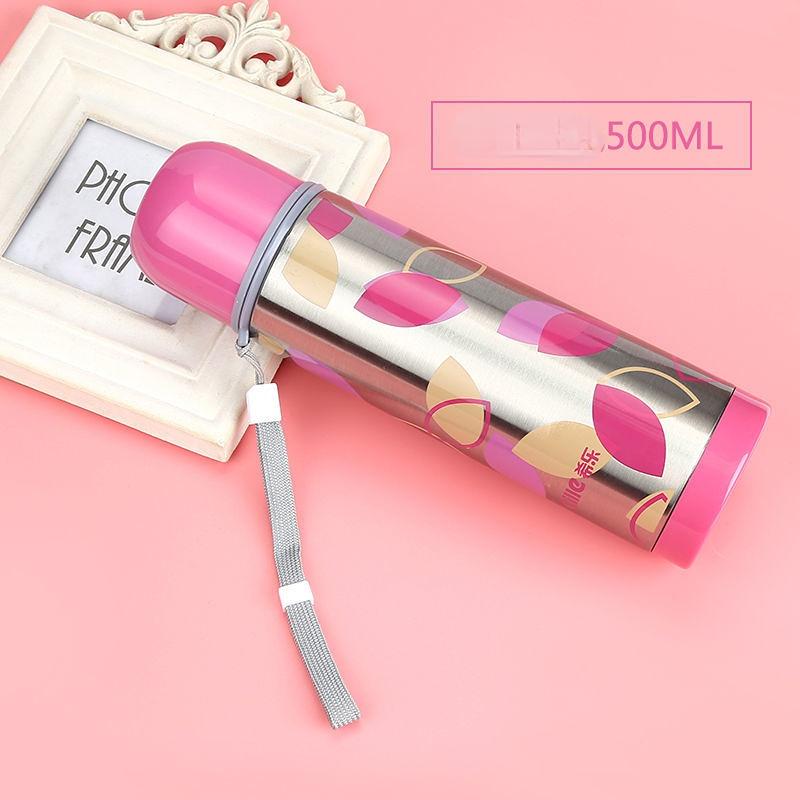 Термос чашка большой емкости 500 мл, вакуумные фляги, портативная термокружка из нержавеющей стали, бутылка для воды, дорожная кружка для чая, офисная термокружка