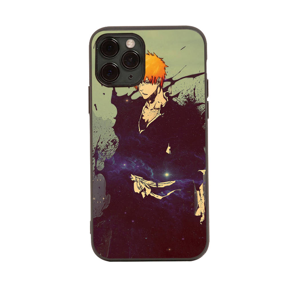 Чехол для iPhone 16 15 Plus 14 13 12 11 Pro 8 7 6S 6 SE 5S X XR XS Max Realme C30 C33 C31 9I Black Sofe Cover WI56 Anime Bleach