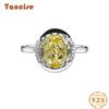 Tancise Classic  925 Sterling Silver Zircon Ring Ladies Jewelry Wedding Promise Party Gift