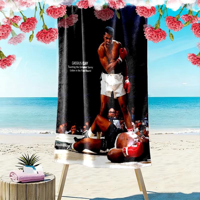 Mike Tyson: Legend beach towel Outdoor camping soft seaside swim Outdoor pool towel beach towel printing Travel and vacation towels