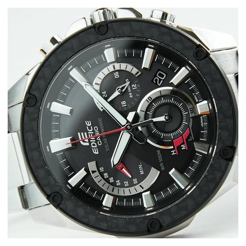 Casio Серия CASIO EDIFICE классический трехстрелочный кварцевый механизм на цепочке ремешок из нержавеющей стали японские и корейские часы мужские часы черный циферблат EQS-910D-1A
