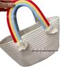 Радужное облако детская корзина: Плетеная сумка из хлопковой веревки и сувенир на день рождения