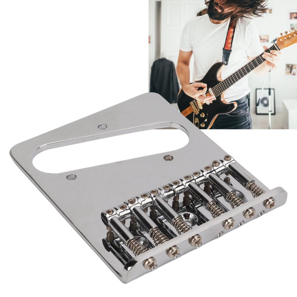 6 Saddle Guitar Bridge Replacement Metal Saddle Bridge Electric Guitar Bridge For Electric Guitar
