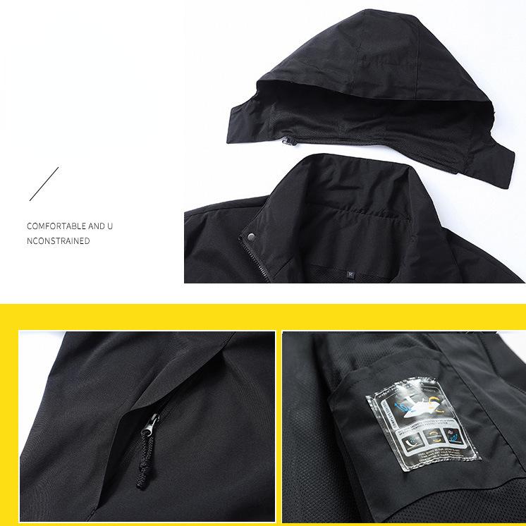 Мужская непромокаемая куртка для кемпинга, пешего туризма, треккинга, ветровка, водонепроницаемая с капюшоном, весенне-осенняя одежда для спорта на открытом воздухе, путешествия, альпинизм