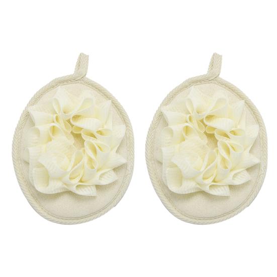 Прочная мочалка из люфы 2 в 1, дизайн, приятный для кожи, простой в использовании, эластичный ремешок для руки, губка для щетки для тела