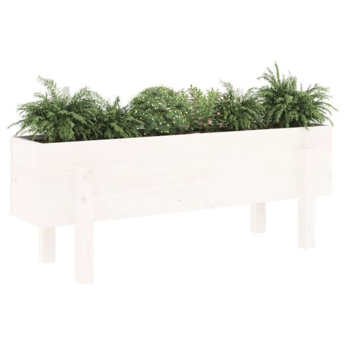 VidaXL Raised Garden Bed White 101x30x38 Cm Solid Pine Wood 825185