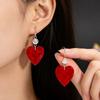 Модные Серьги-подвески в форме сердца Акриловые Сердечки-подвески для Женщин Девушек Подарки на День Святого Валентина