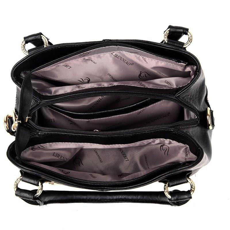 Fashionable Womens Shoulder Bag Soft Pu Leather Casual Tote Bag In Elegant Colors