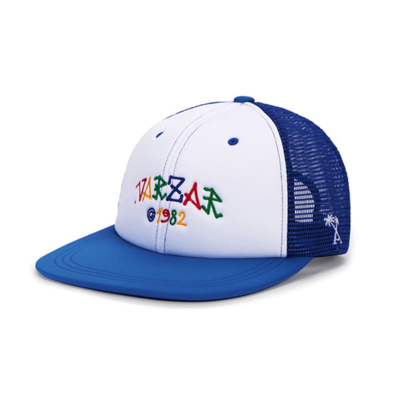 VARZAR Palm Tree Logo Ordinary Mesh Cap Blue