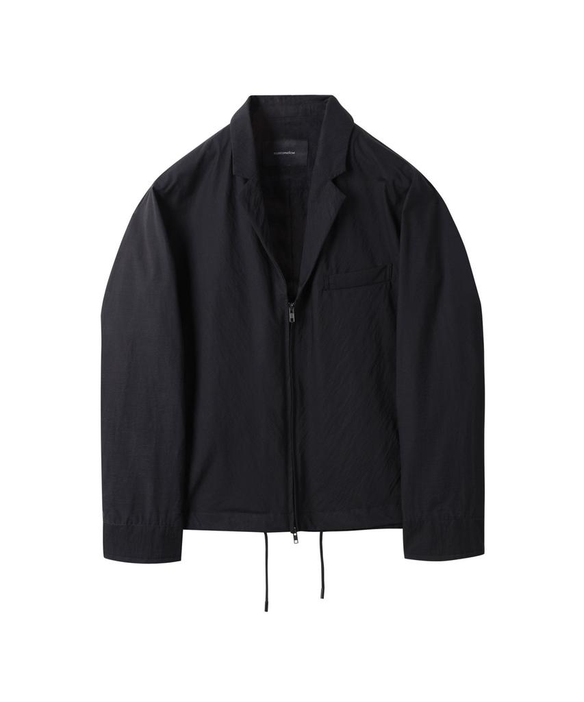 Customellow Black Zip Lapel Jacket Cwjam25441Bkx