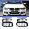 Car Front Grille Racing Front Sport Grill Gloss Black Double Slat Kidney Grille For BMW 3-Series F30 F31 F35 2011-