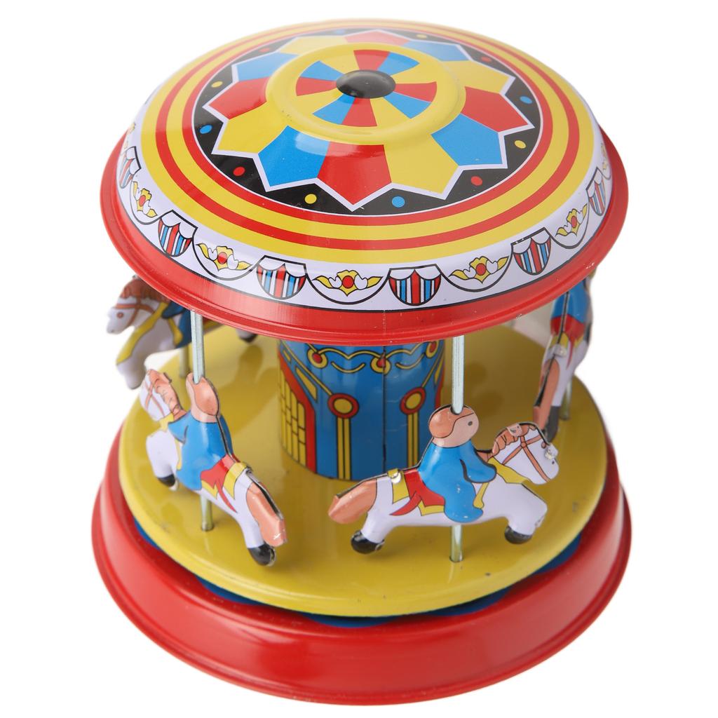 Carousel Horse Wind Up Toys Retro Handmade Interesting Rotating Carousel Horse Clockwork Toys for