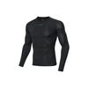 Тренировочная серия однотонная компрессионная футболка с длинным рукавом для фитнеса, мужские топы, черный цвет AUDQ083-1