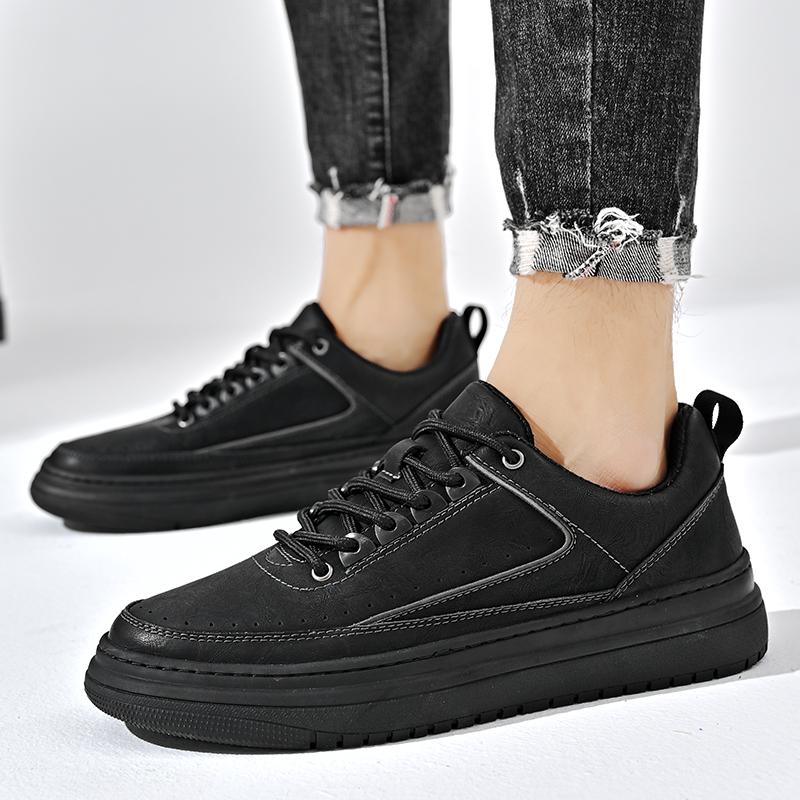 Модный классический бренд Мужская кожаная повседневная обувь Толстая подошва Износостойкая Уличная обувь Оксфорды Модная мужская спортивная обувь