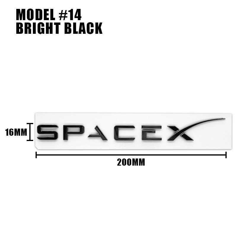 ITZLW1 3D ABS Logo Letters Car Trunk Fender Side Badge Decal For Tesla Model Y/S/3/X Space X Emblem Sticker Accessory