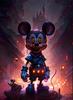 Disney 5D Алмазная Живопись Темный Микки Темный Ужас Преображение Декорация DIY Полная Алмазная Мозаика Инкрустация Набор для Вышивания Крестом Подарок